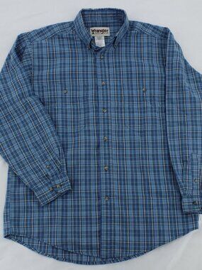 Original Wrangler Shirt – Blue Plaid – Western Style